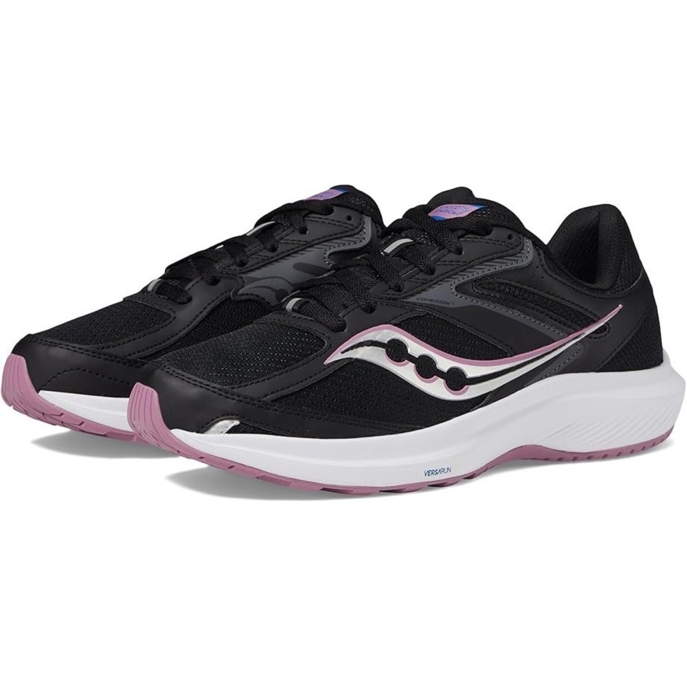 Saucony® (Women's 10.5 B) Cohesion™ 17 Running Shoes in Black/Orchid